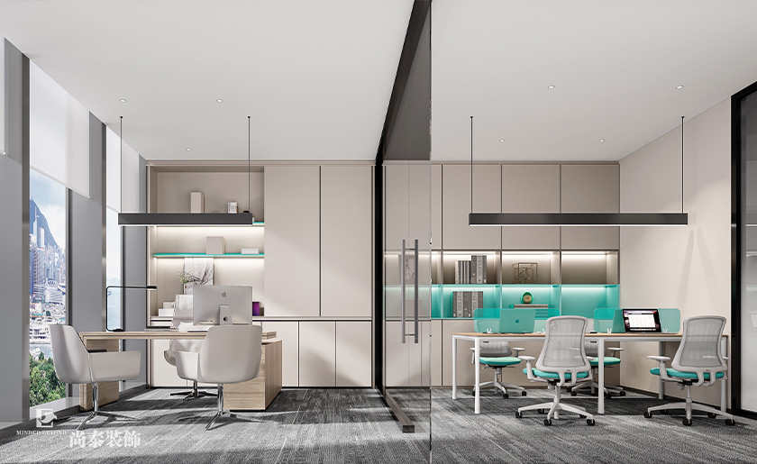 深圳南山陽光保險大廈寫字樓700平米信息科技公司辦公室裝修設計案例
