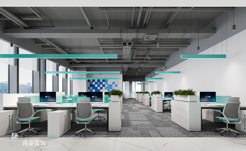 深圳南山陽光保險大廈寫字樓700平米信息科技公司辦公室裝修設計案例