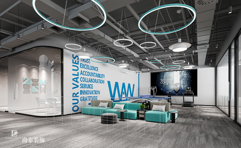 深圳南山陽光保險大廈寫字樓700平米信息科技公司辦公室裝修設計案例