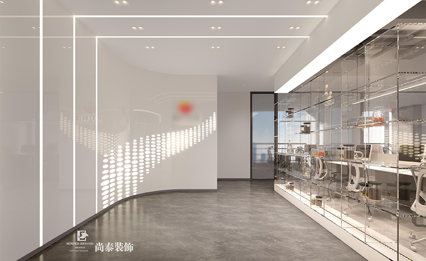 深圳南山智谷寫字樓350平米環(huán)保節(jié)能科技公司辦公室裝修設(shè)計(jì)