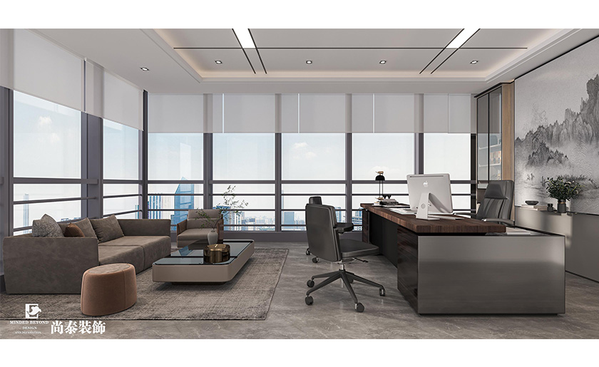深圳南山智谷寫字樓350平米環(huán)保節(jié)能科技公司辦公室裝修設(shè)計(jì)
